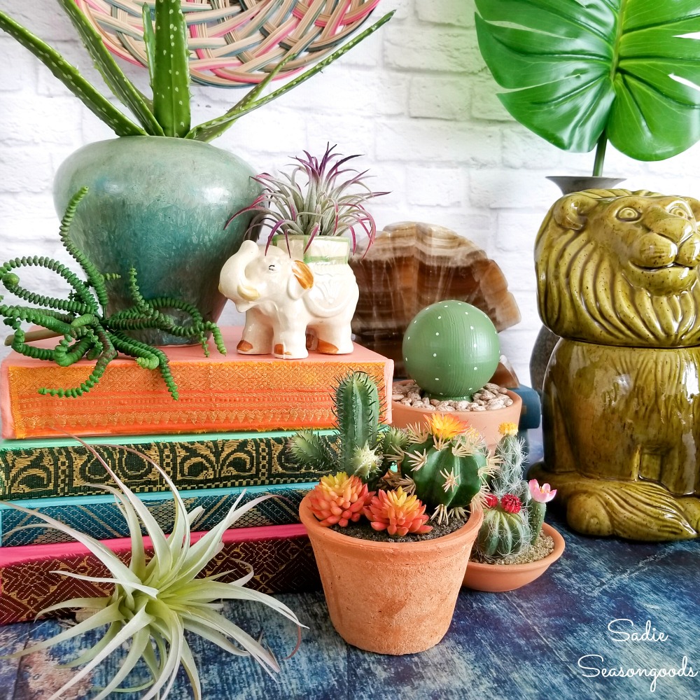 Thrift store decor for a boho style home