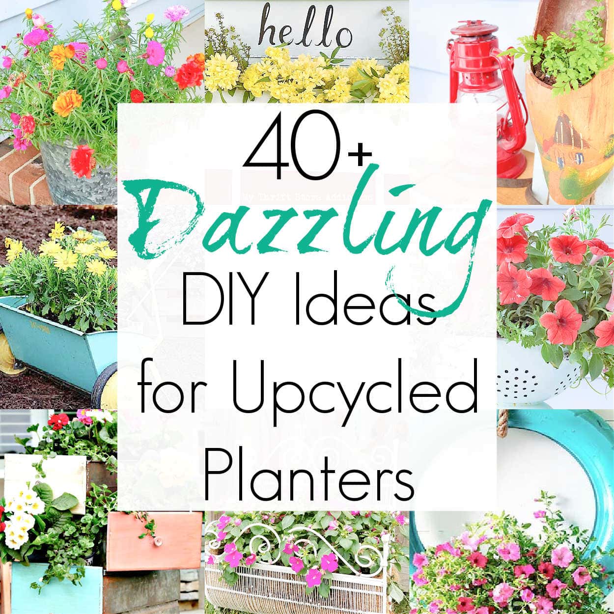 40+ DIY Ideas for Upcycled Planters