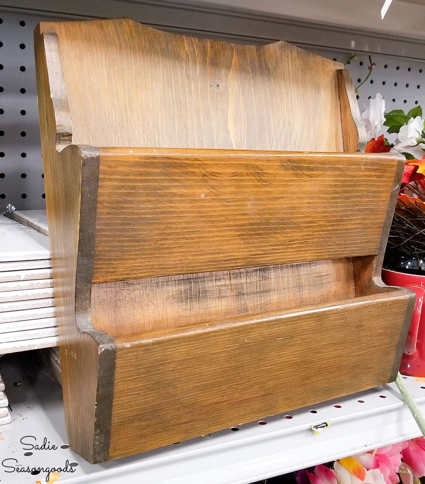 wooden mail sorter