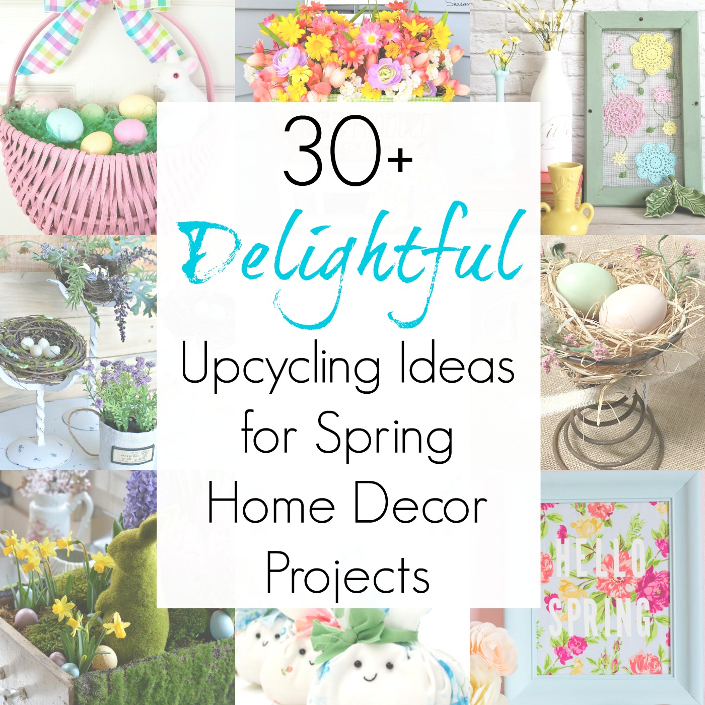 Spring decor ideas and decorating for Spring with these upcycling projects