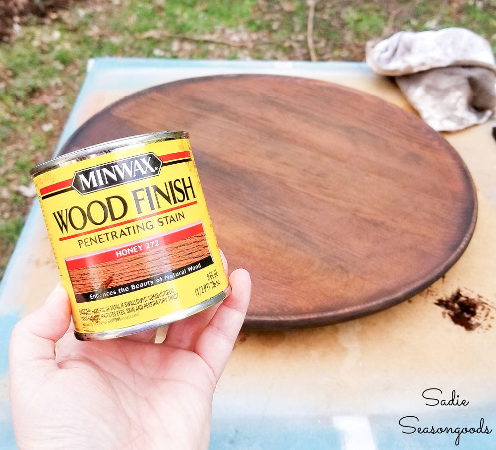 Minwax wood stain in Honey