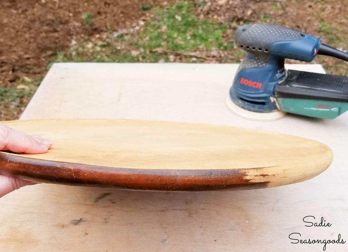 resurfacing a vintage lazy susan