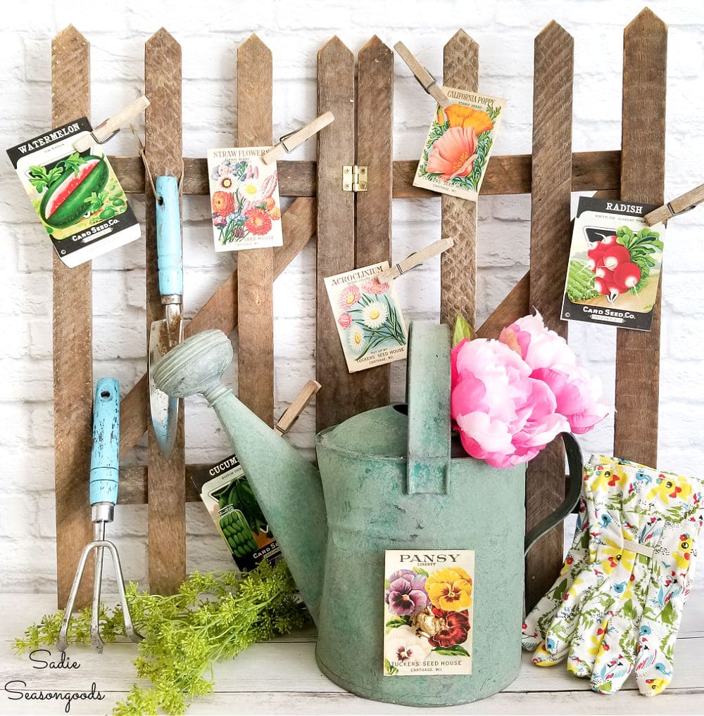 Vintage gardening decor for Spring