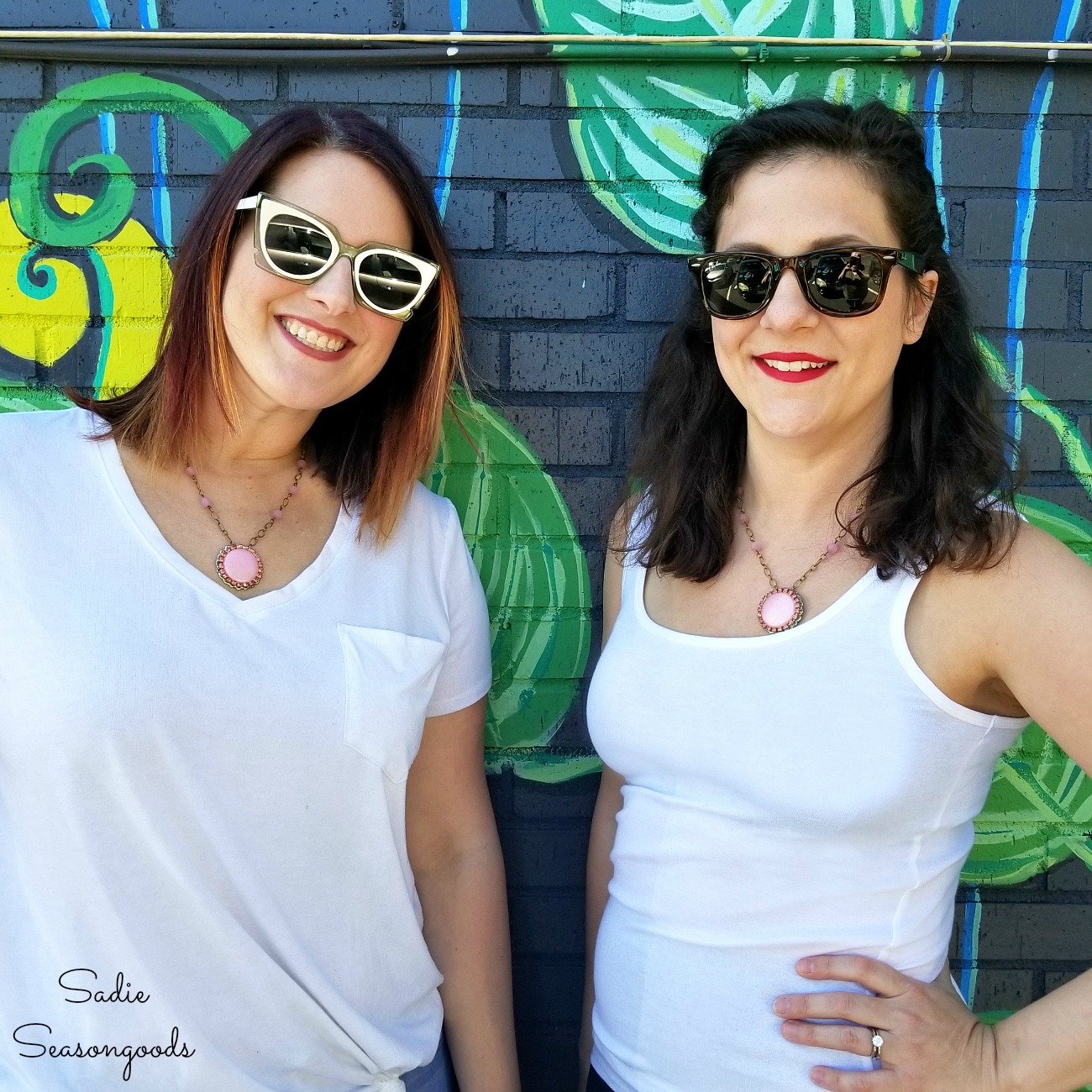Friendship Necklaces from a Pair of Vintage Clip On Earrings