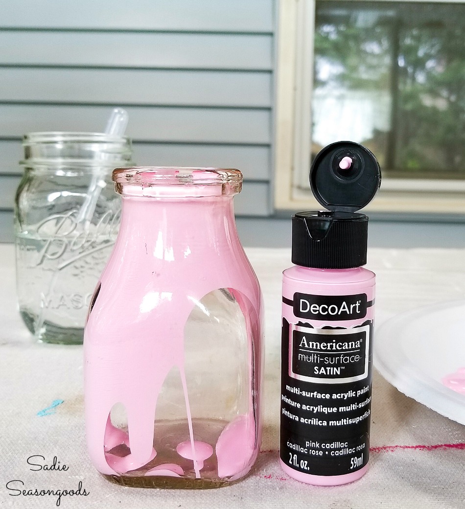 glass milk bottle crafts