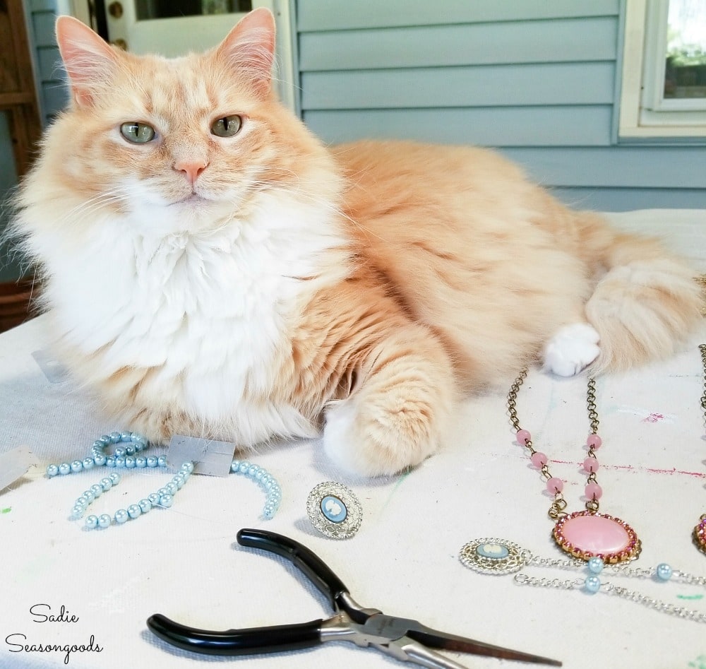 Adding clasps to mom and daughter necklaces