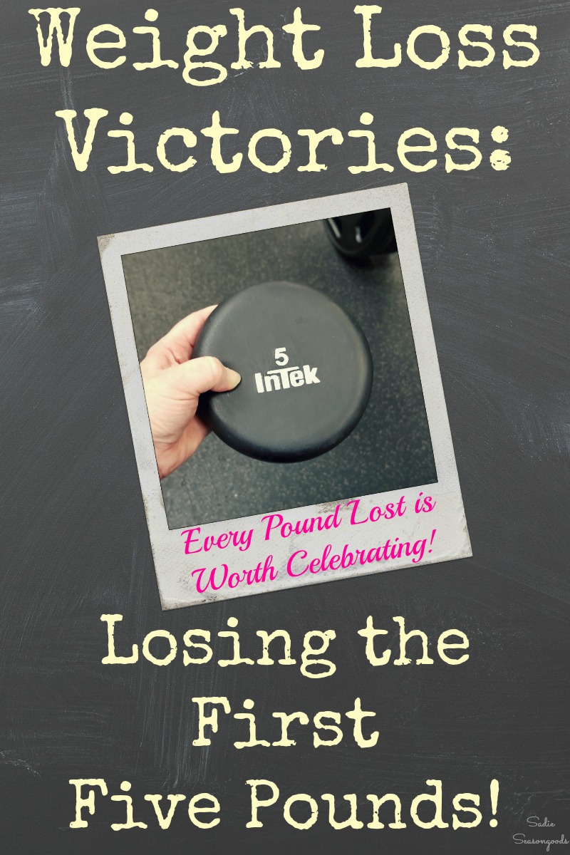 Losing the First Five Pounds on my weight loss journey - celebrating the victories - making a salad with fruit - secondhand slim down by Sadie Seasongoods