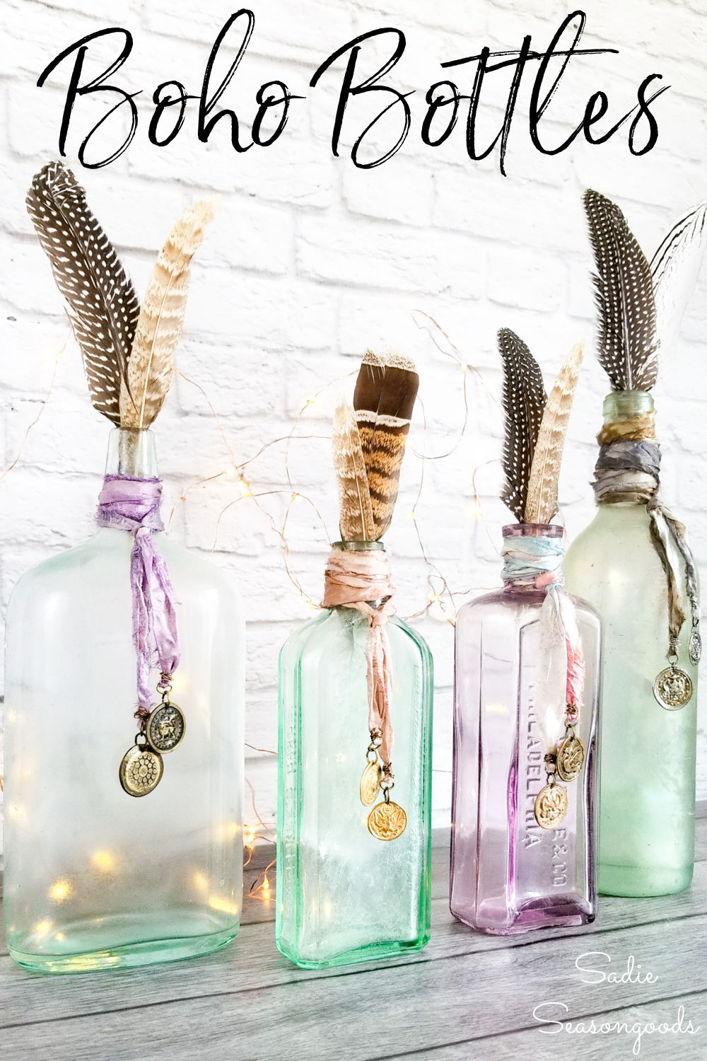 bottle craft and boho diy