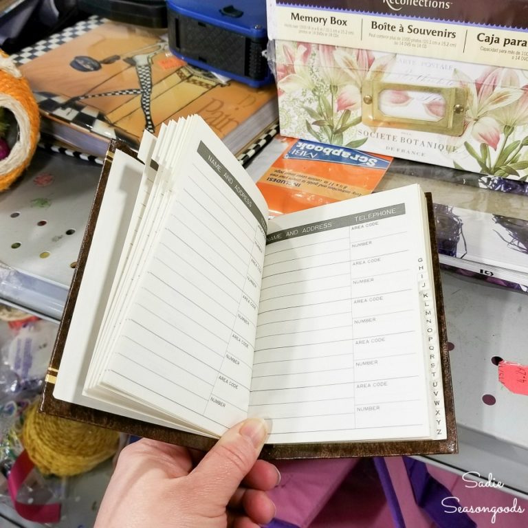Password Book and Organizer from a Vintage Address Book