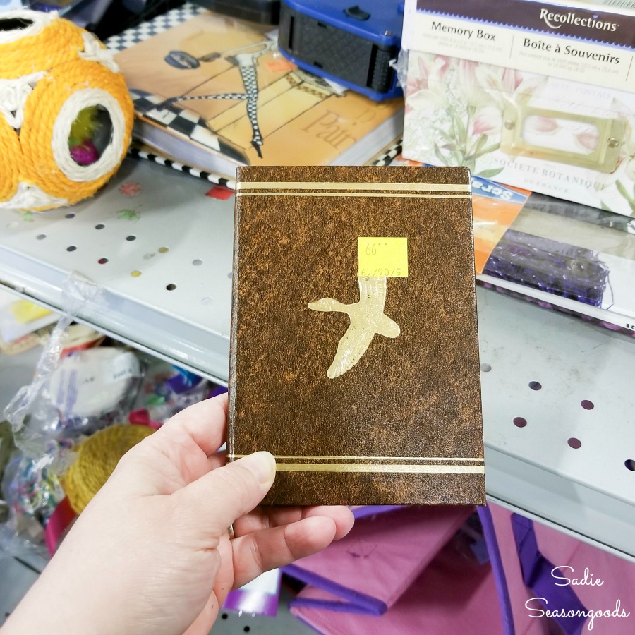 Telephone address book at the thrift store for upcycling into a password book