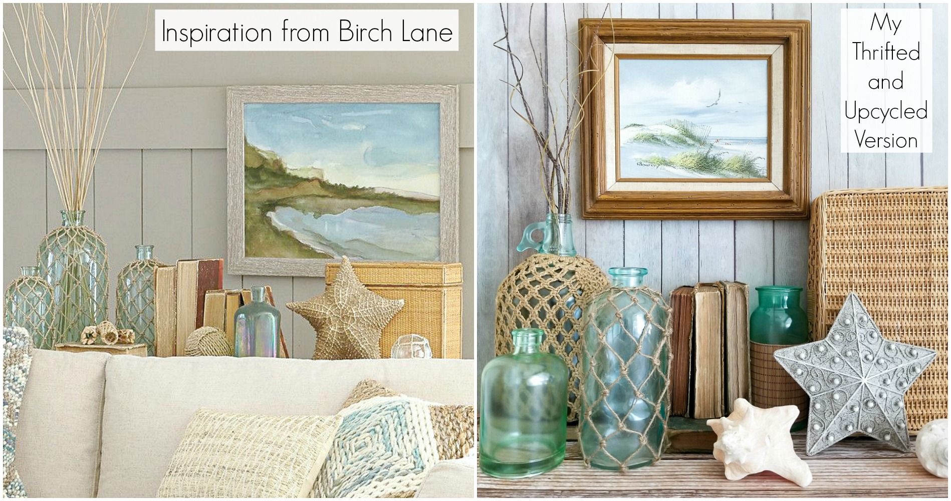 Thrift the Look for coastal cottage decor or beach house decor