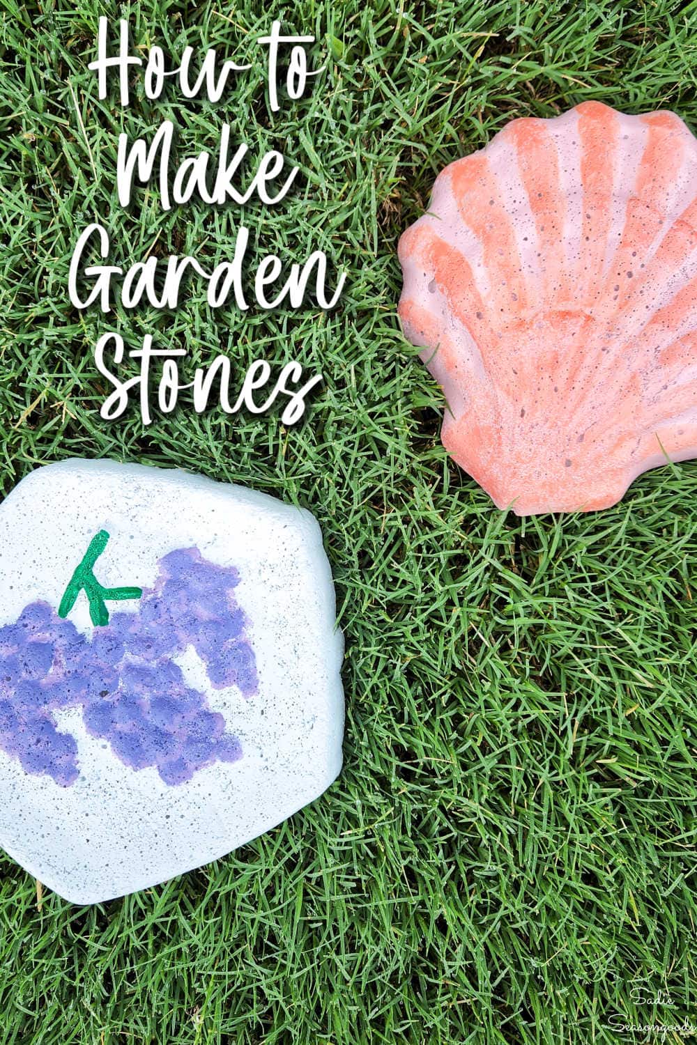 diy garden stones from vintage copper molds