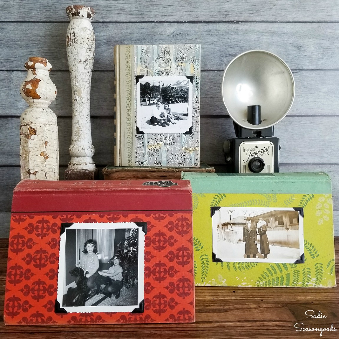 Book Decor with Vintage Photos and Reader’s Digest Books (and Big Announcement!)