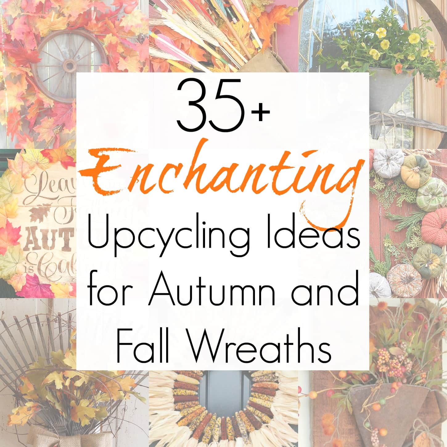 35+ Upcycling Projects for Fall Wreath Ideas