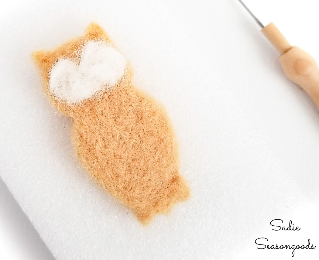 adding details when needle felting wool