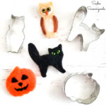 Halloween Cookie Cutters as Needle Felting Supplies