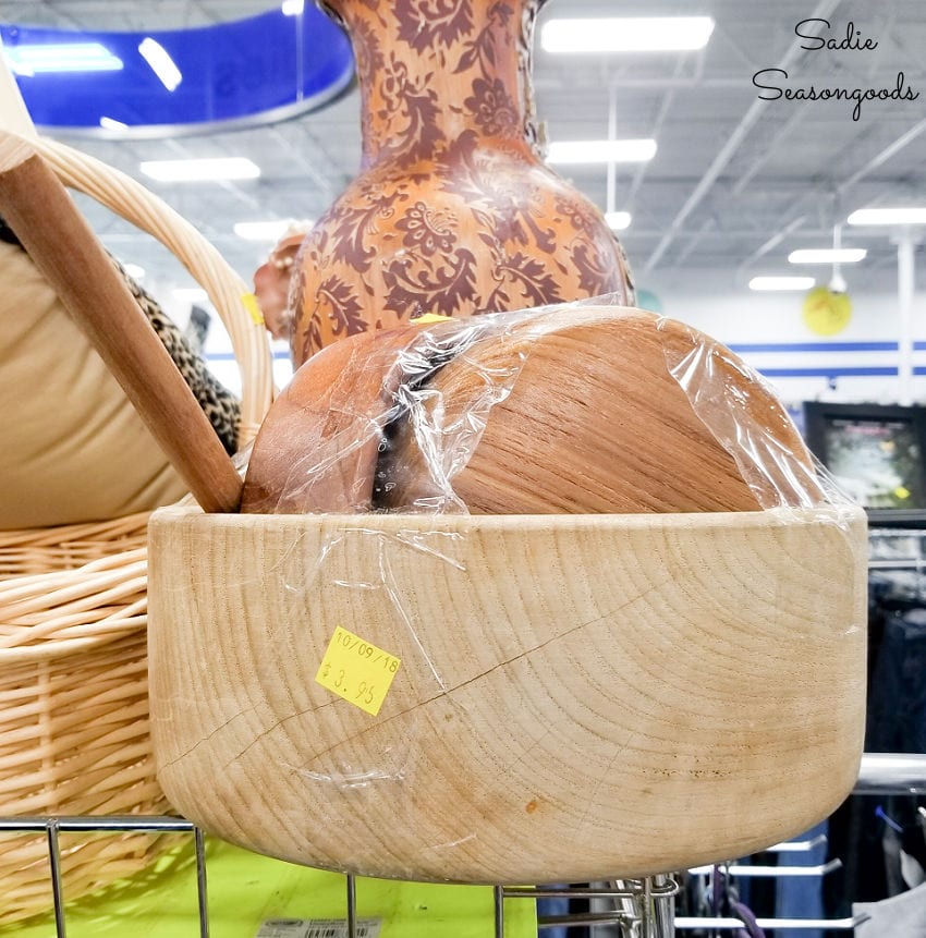 large wooden salad bowl