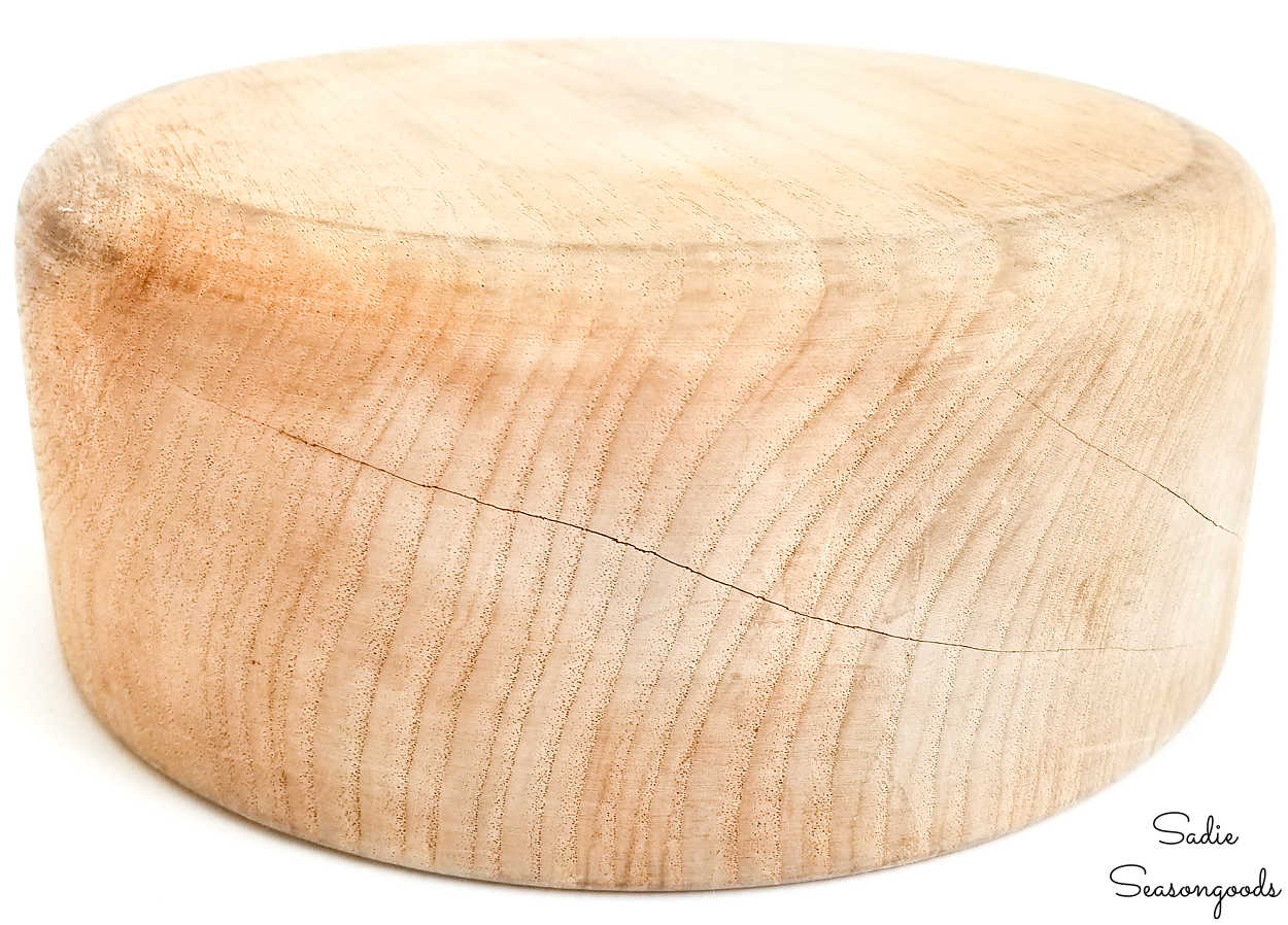 wooden mixing bowl