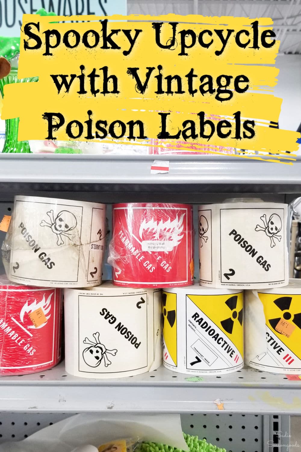 halloween craft with hazard class labels