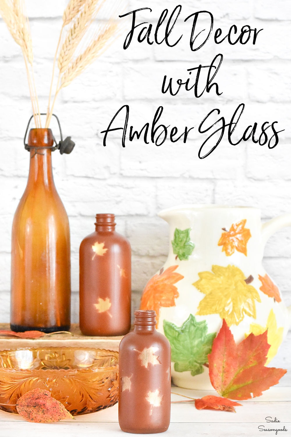 amber glass bottles