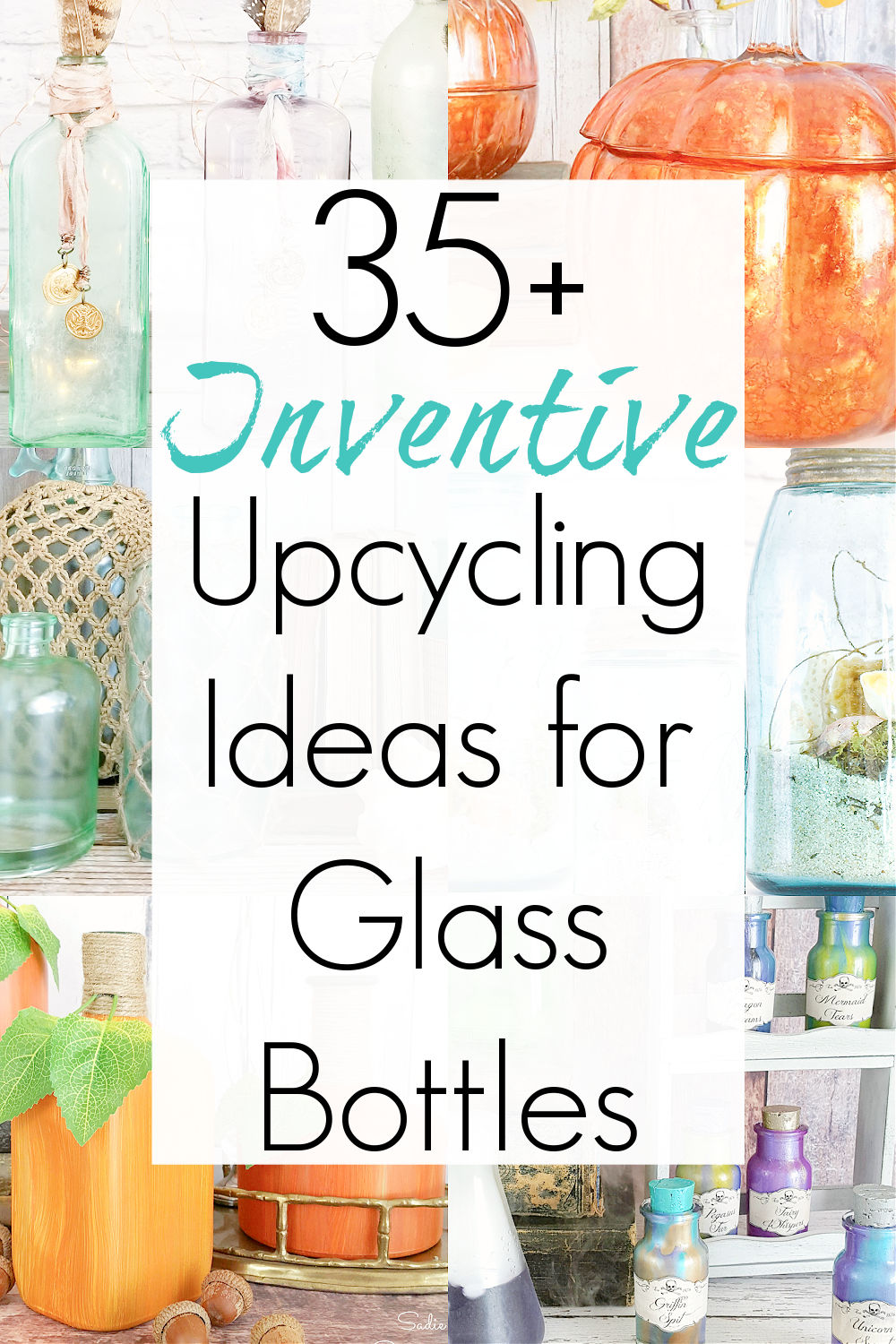 glass bottle ideas and upcycle glass bottles