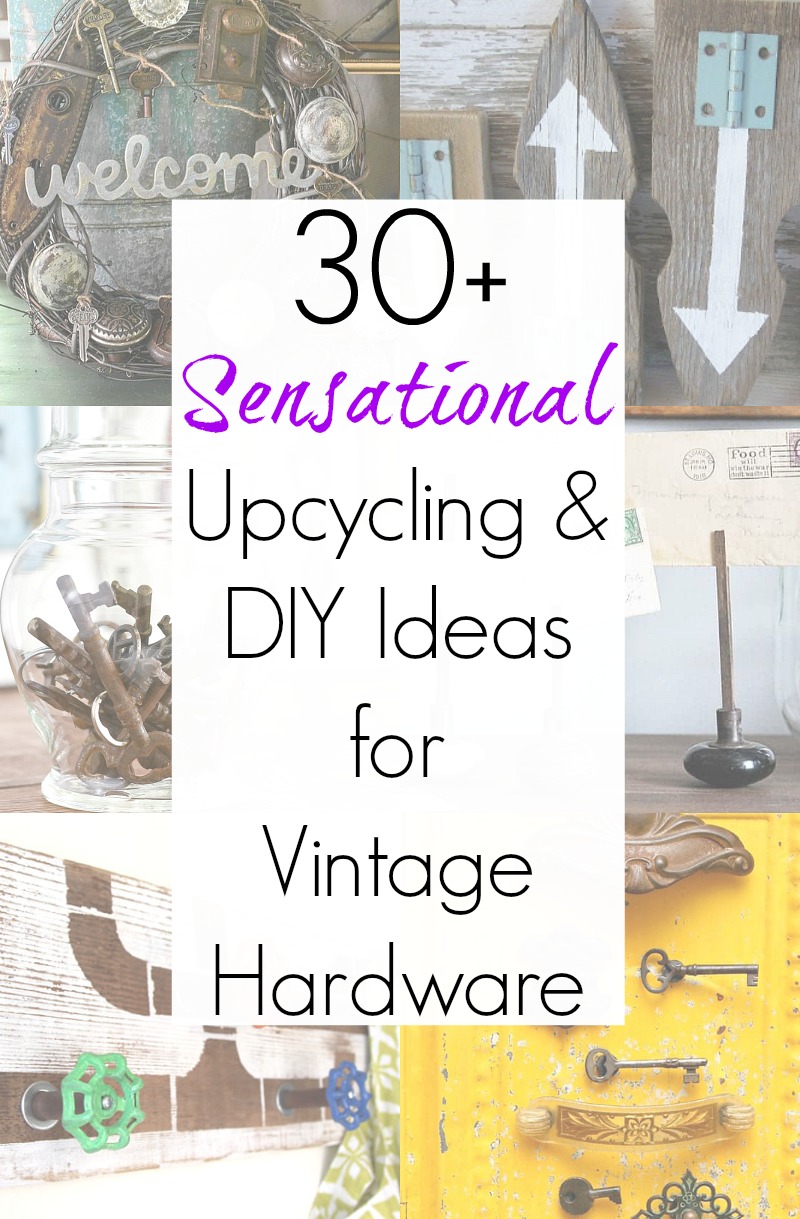 Vintage hardware or antique door knobs as vintage home decor with these upcycling ideas and repurposed projects