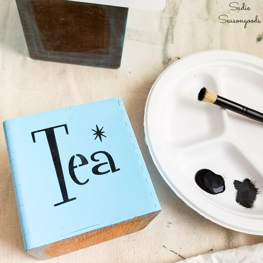 Tea and coffee canisters with a mid century modern font for retro decor