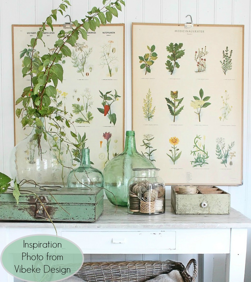 Botanical decor or vintage garden by Vibeke Design