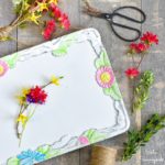 Tole Painting a Large Serving Tray for Spring Decor