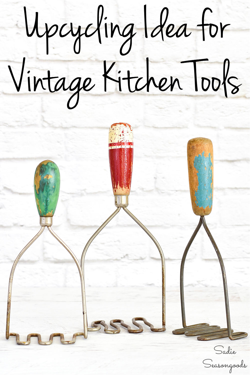 upcycling idea for vintage kitchen utensils