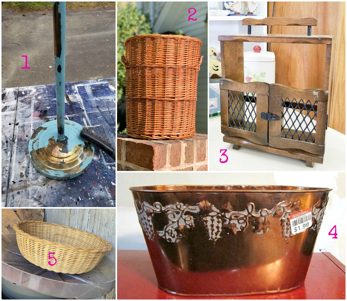 Thrift store transformations and upcycled project ideas from upcycling bloggers