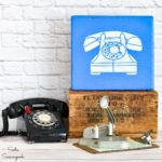 Stenciled Sign Inspired by a Vintage Pay Phone