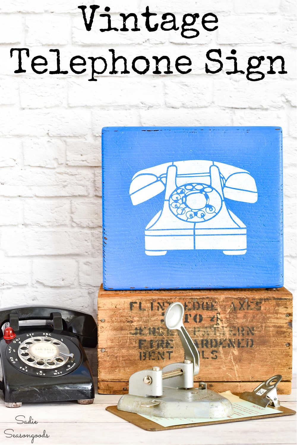 decorating with a vintage rotary phone