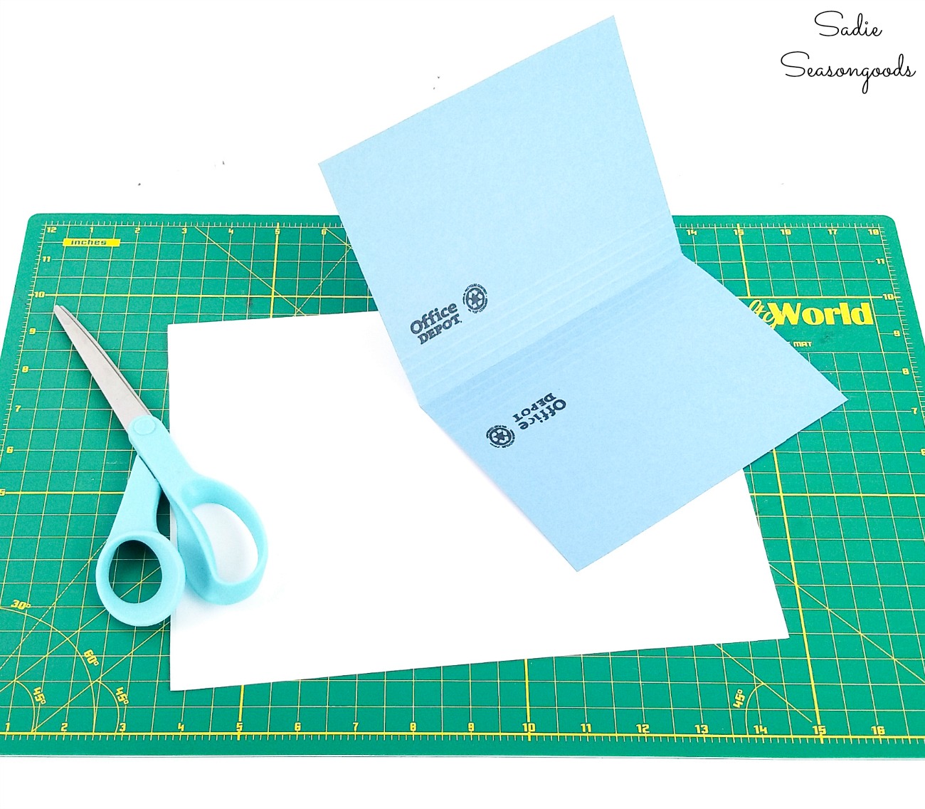 Label paper to go on the inside of DIY greeting cards