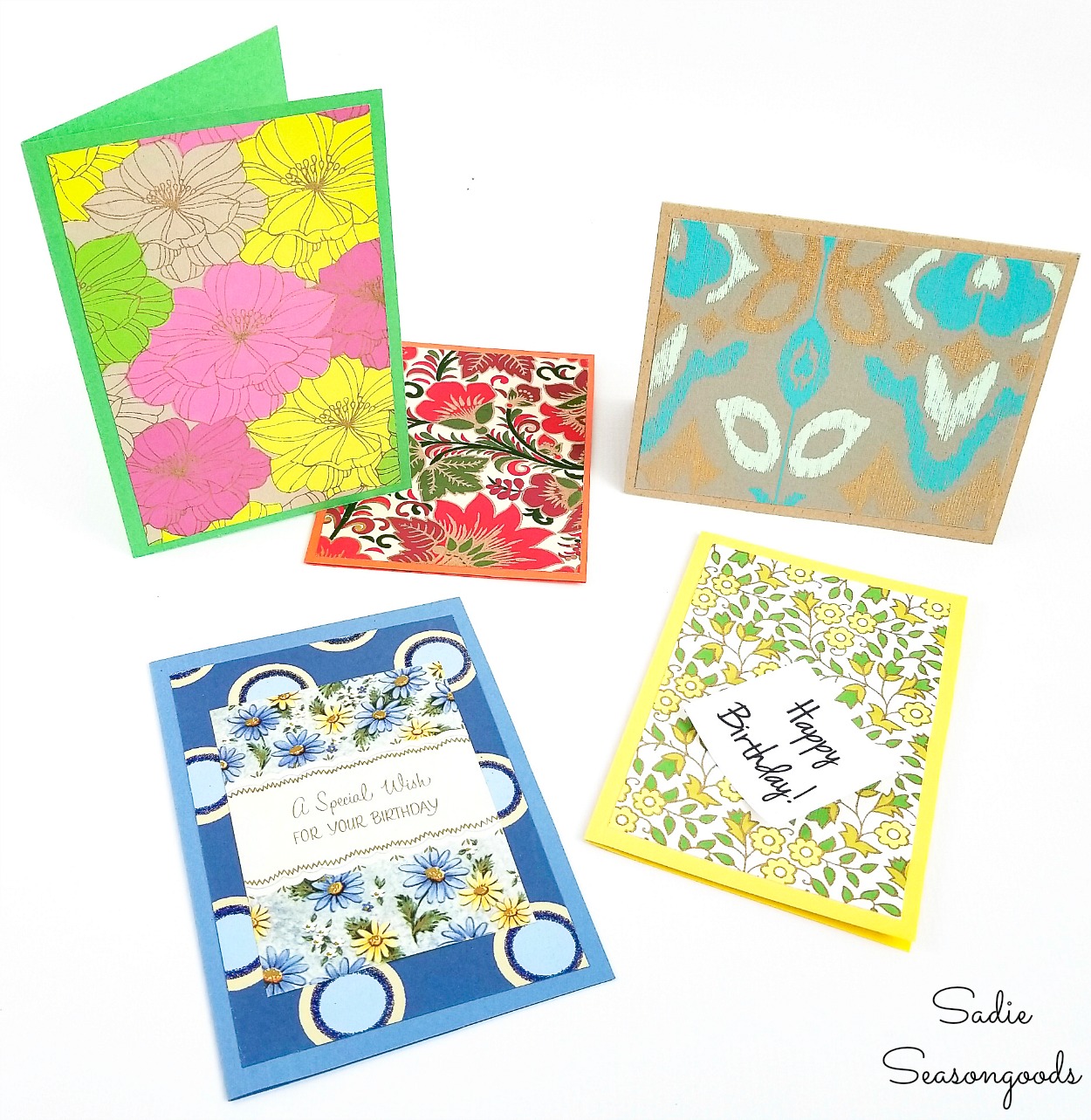 Repurposing the file folders for cardmaking with scrapbooking supplies