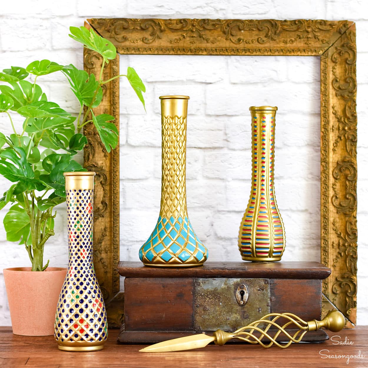 Getting the Look of a Cloisonné Vase for a LOT Less!