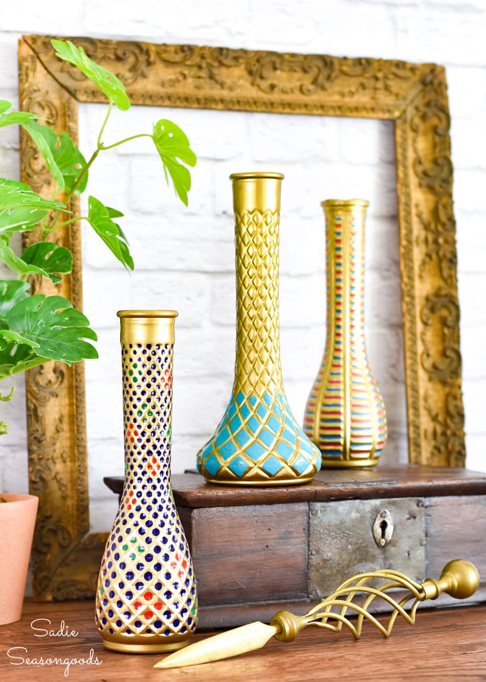 Global inspired decor with a cloisonne vase