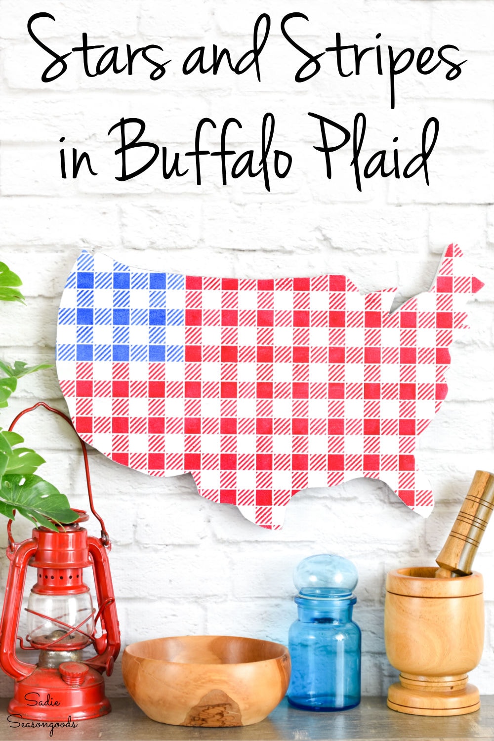 buffalo plaid stencil for stars and stripes