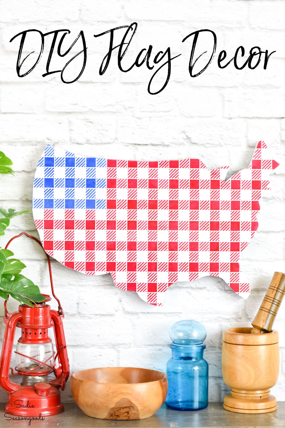 upcycled craft for american flag decor