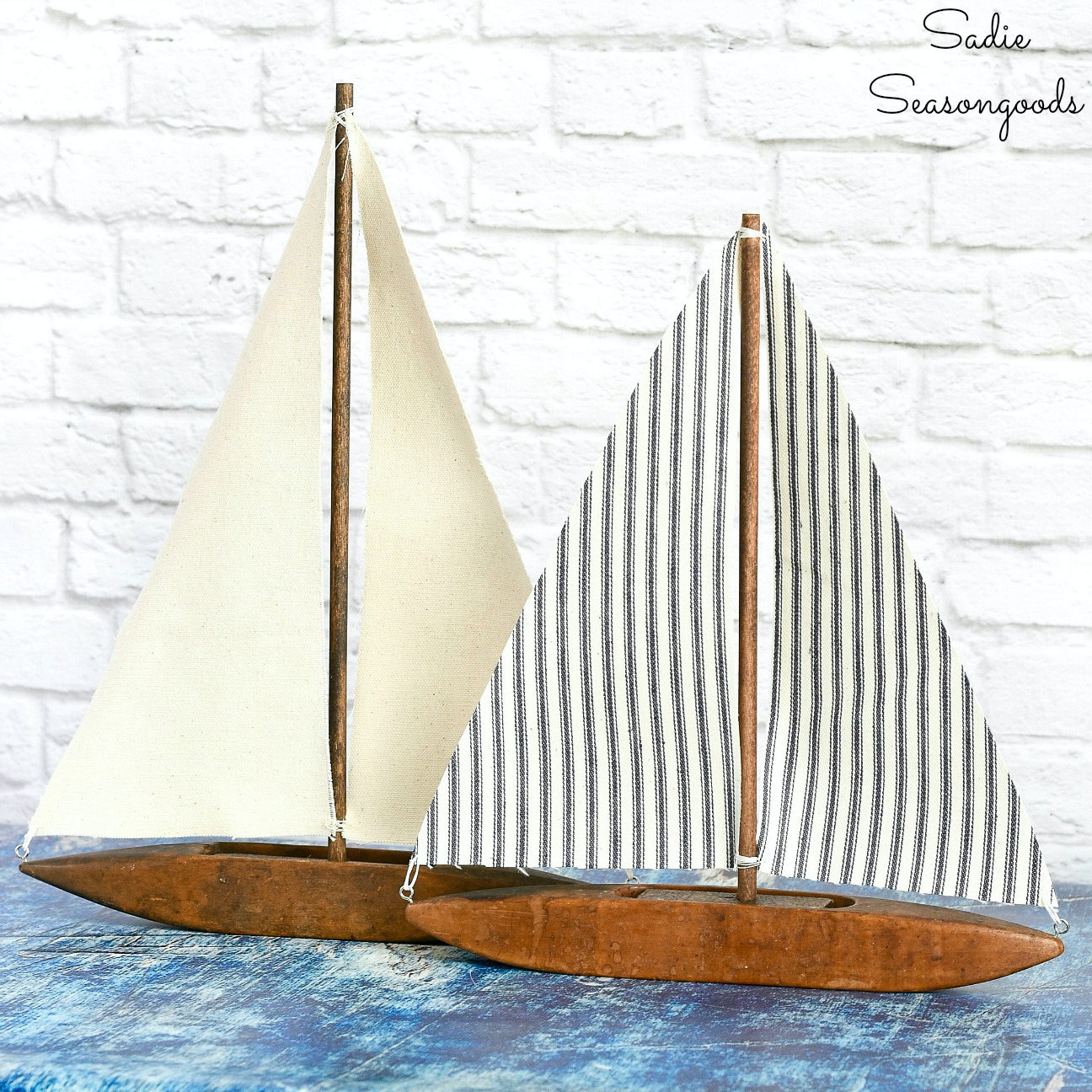 Decorative Sailboats with a Weaving Shuttle