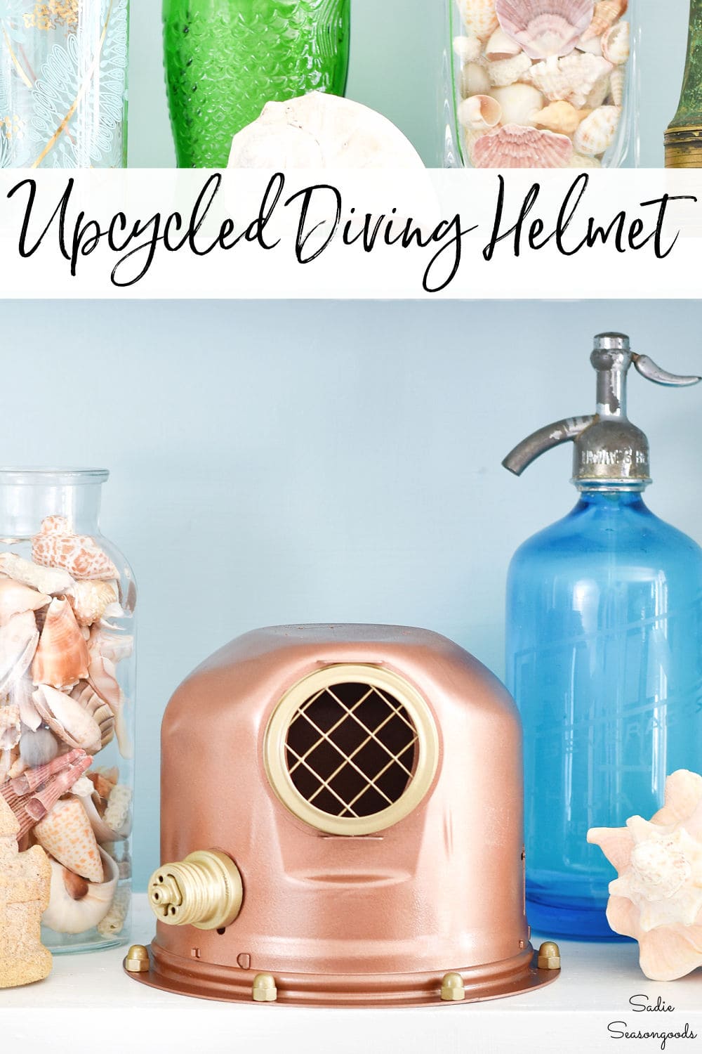 upcycling idea for an antique diving helmet