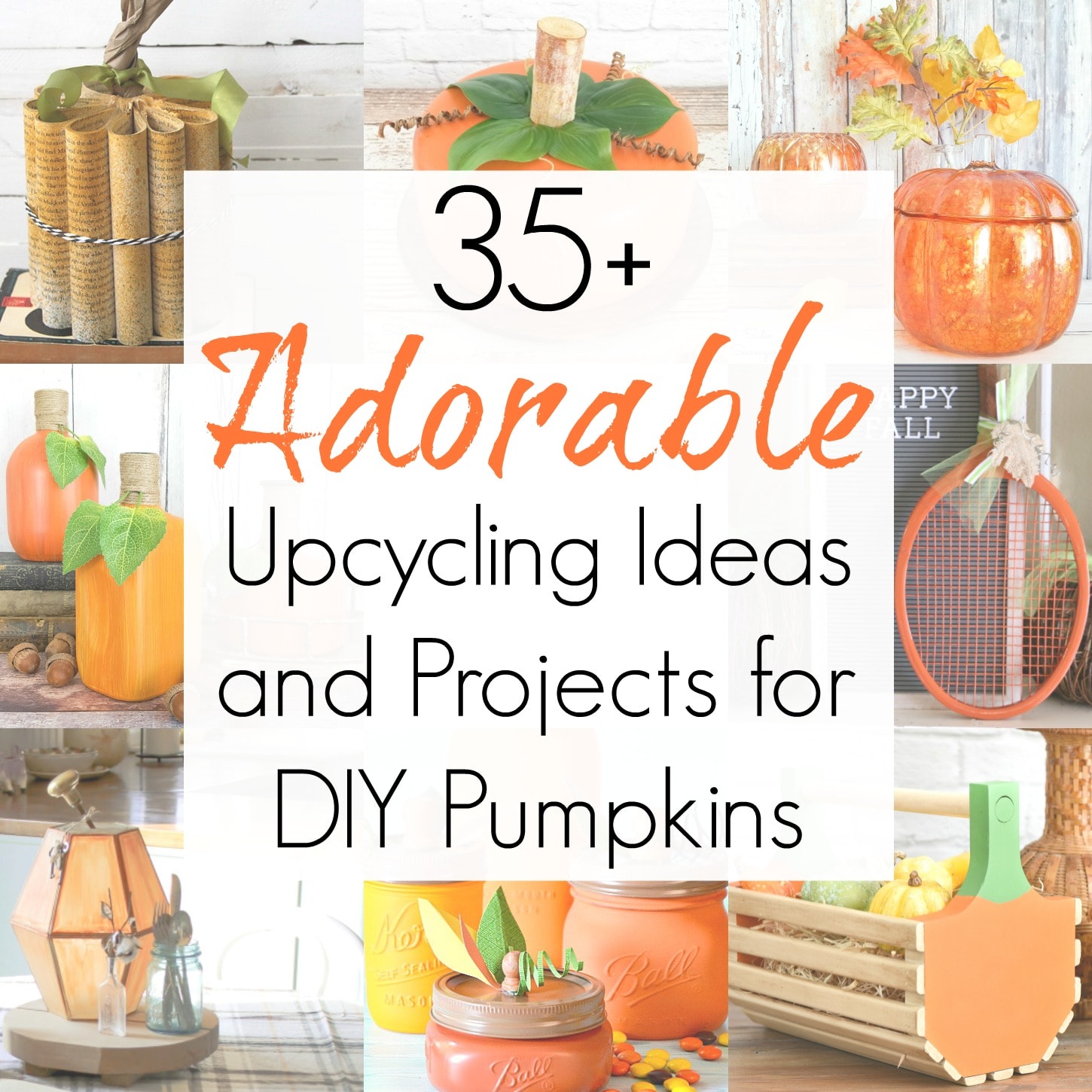 35+ Upcycling Ideas and Projects for Fall Pumpkin Decorations