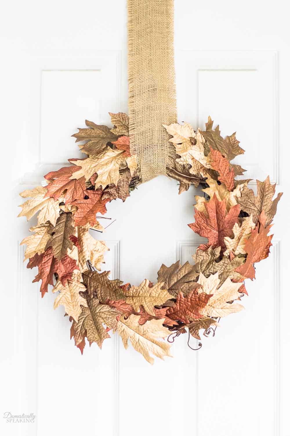 Metallic Leaf Wreath