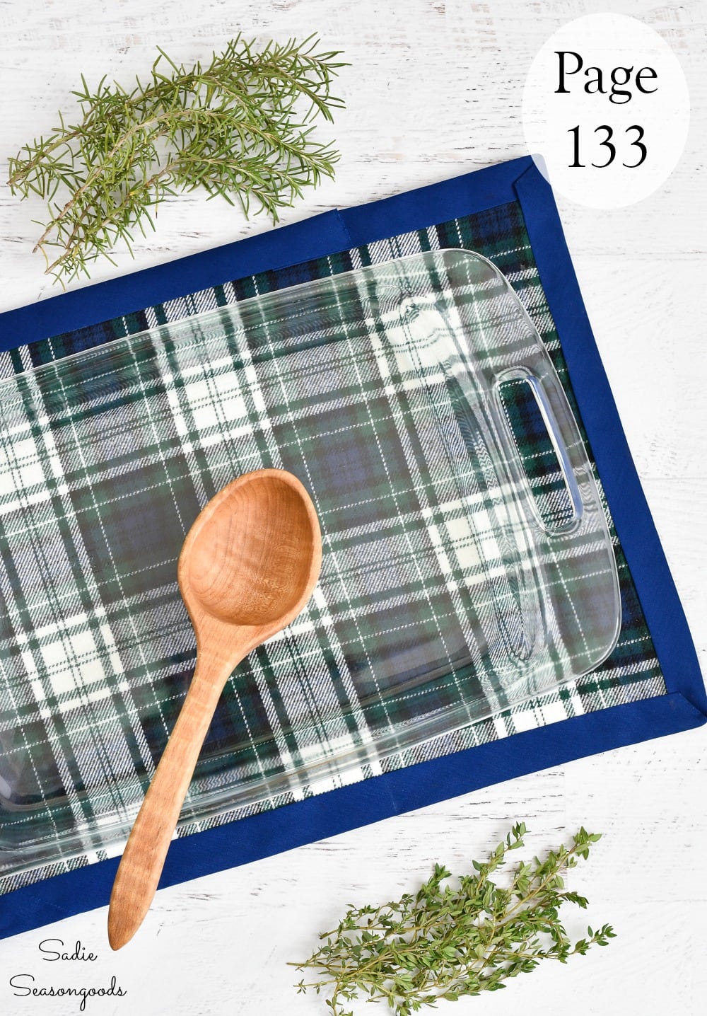 DIY hot pad with flannel fabric