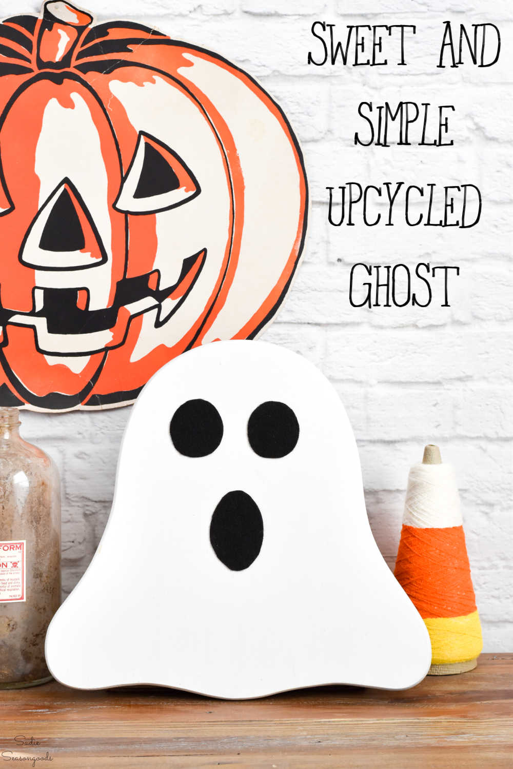 upcycled halloween ghost