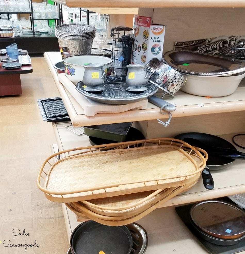 Bamboo serving tray at Habitat ReStore on Wendover
