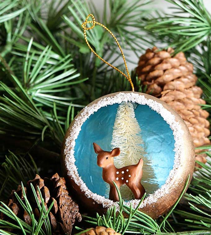 Retro inspired diorama ornaments by House of Hawthornes