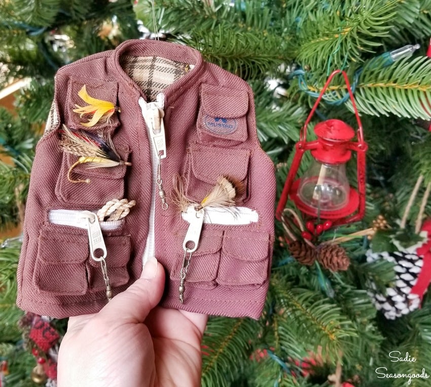 Fly fishing vest ornament