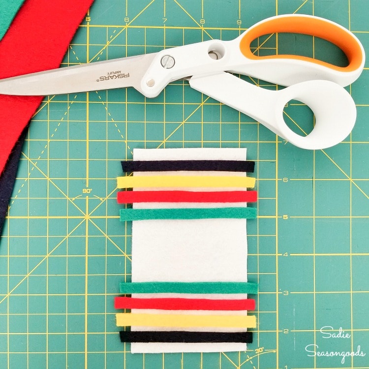 Hudson Bay stripes with felt