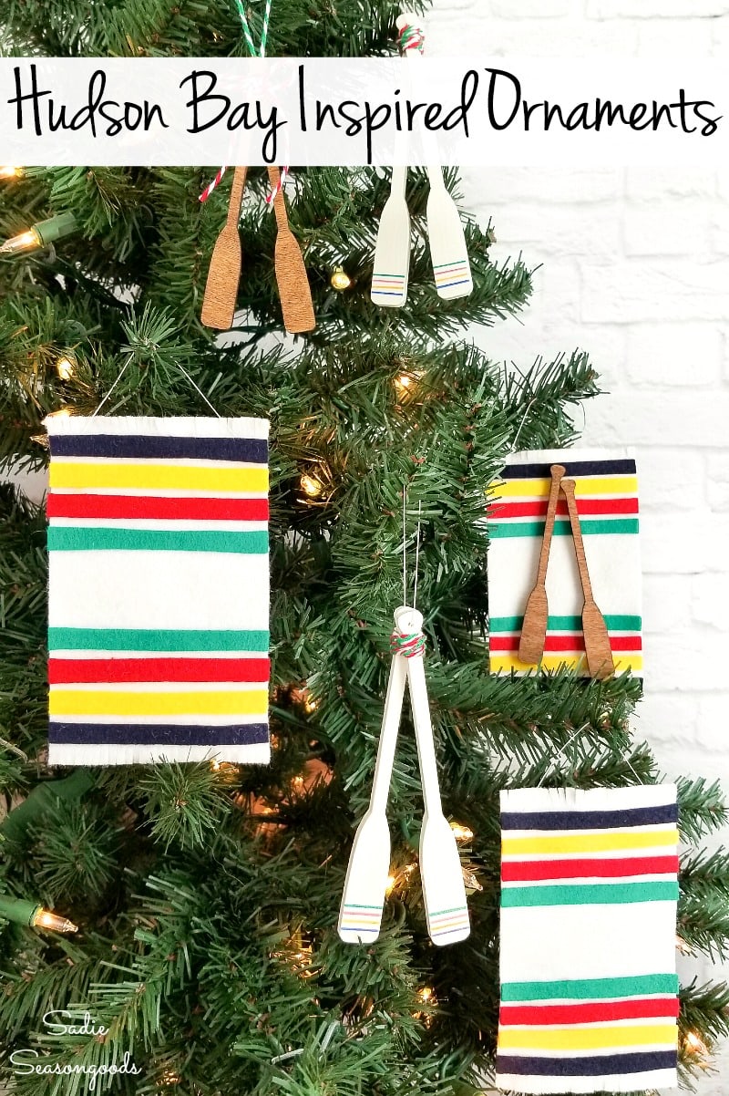 Hudson bay wool blanket as DIY felt ornaments